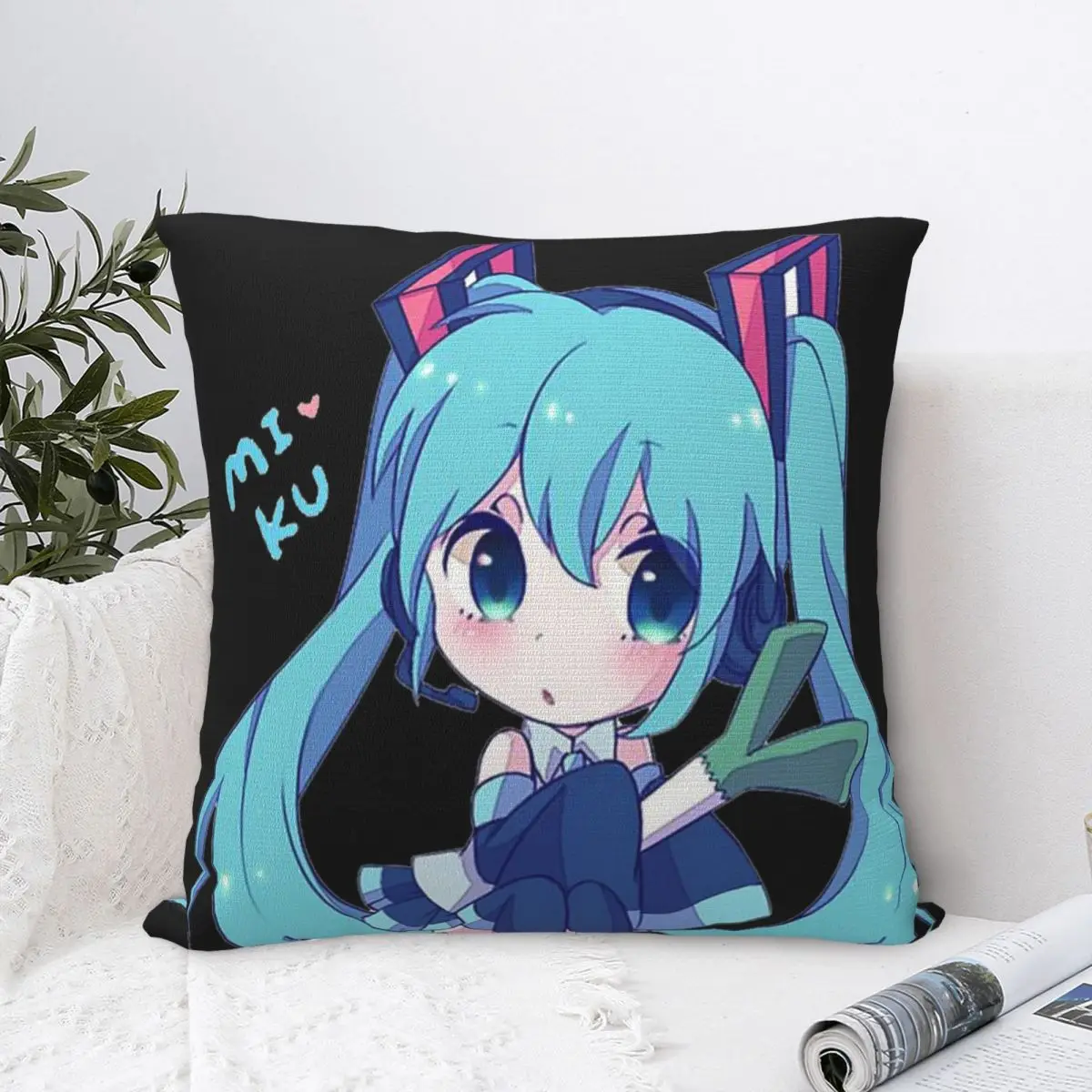 

Singer Miku Cushion Cover Pillow Cover For Home Chair Sofa Decoration
