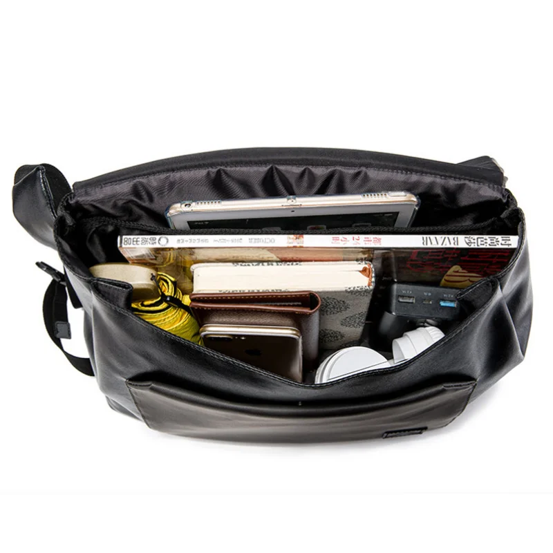 Men's PU Crossbody HandBag Business Commuting Simple Tide Brand Vintage Tooling Shoulder Hand Bags сумка через плечо for мужской