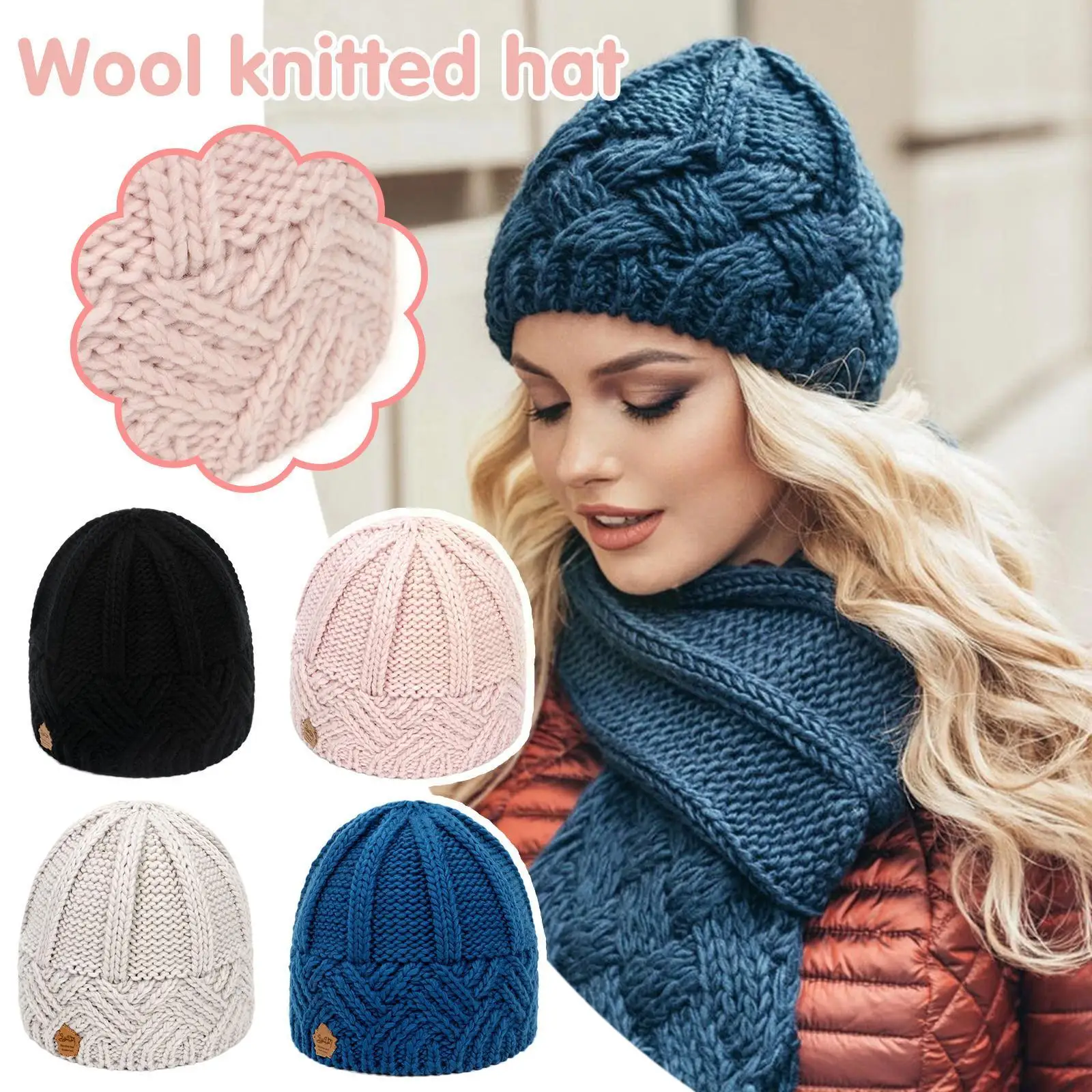 

New Winter Hats Warm Balaclava Women Knitted Hat Scarf Caps Neck Warmer Winter Hats For Men Women Beanies Warm Fleece T2X4