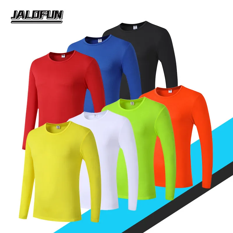

Men's and women's tights quick-drying long-sleeved dress custom round collar T-shirt