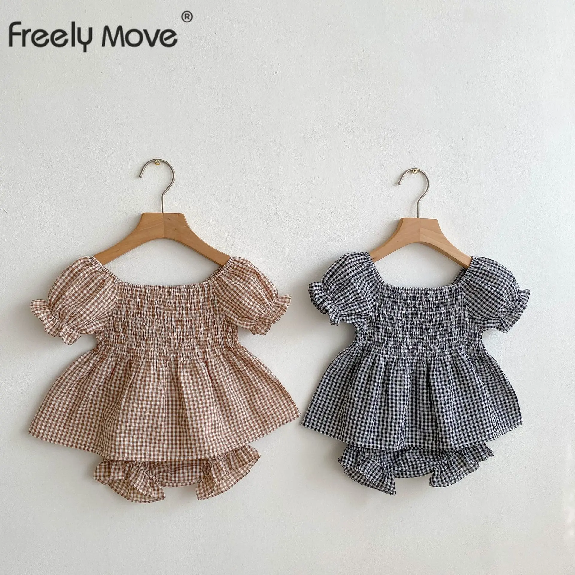 

Fashion Toddler Baby Girl Fall Clothes Sets Baby Girl Clothing Set Kids Plaid Ruffles Tops Pants 2Pcs Suits Outfits