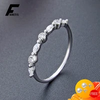 elegant ring with aaa zircon gemstone finger rings 925 sterling silver jewelry for women wedding party gift ornaments wholesale