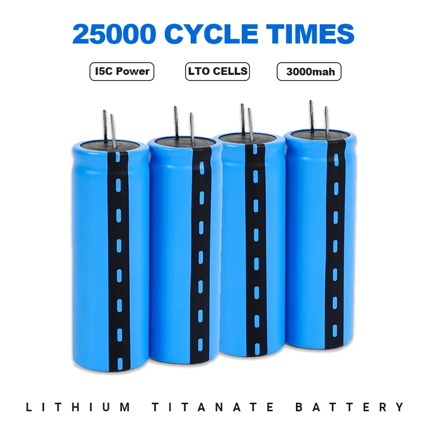 

Новый литий-титанатный аккумулятор 2,4 В, 3000 мАч, LTO 23680, 15C, перезаряжаемые аккумуляторные батареи для низких температур, 25000 циклов