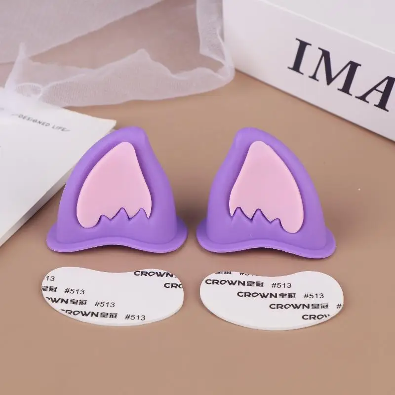 

1 пара мотоциклетных шлемов, украшения для кошачьих ушей, аксессуары для ушей для шлема для скутера, велосипеда, мотоцикла, скейтбординга, велоспорта, клей