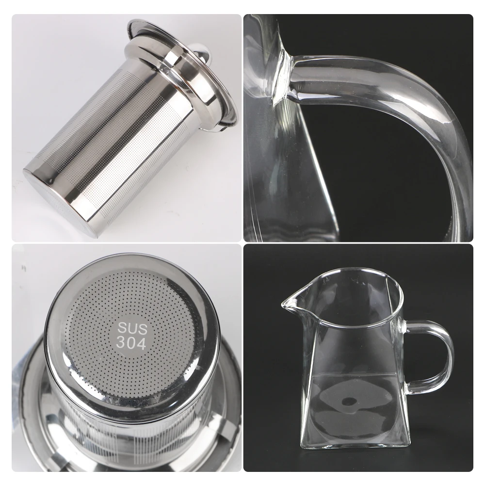 Чайник бытовой прозрачный из нержавеющей стали 550/750/950 мл