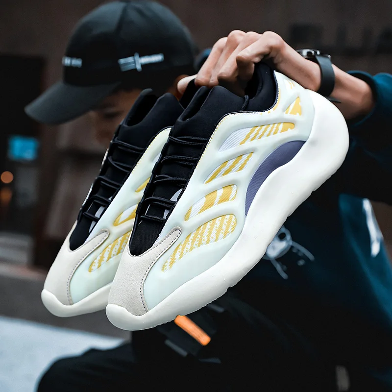 

Кроссовки амортизирующие для мужчин и женщин, повседневная обувь на толстой подошве, светящиеся фосфоресцирующие удобные, на платформе, оп...