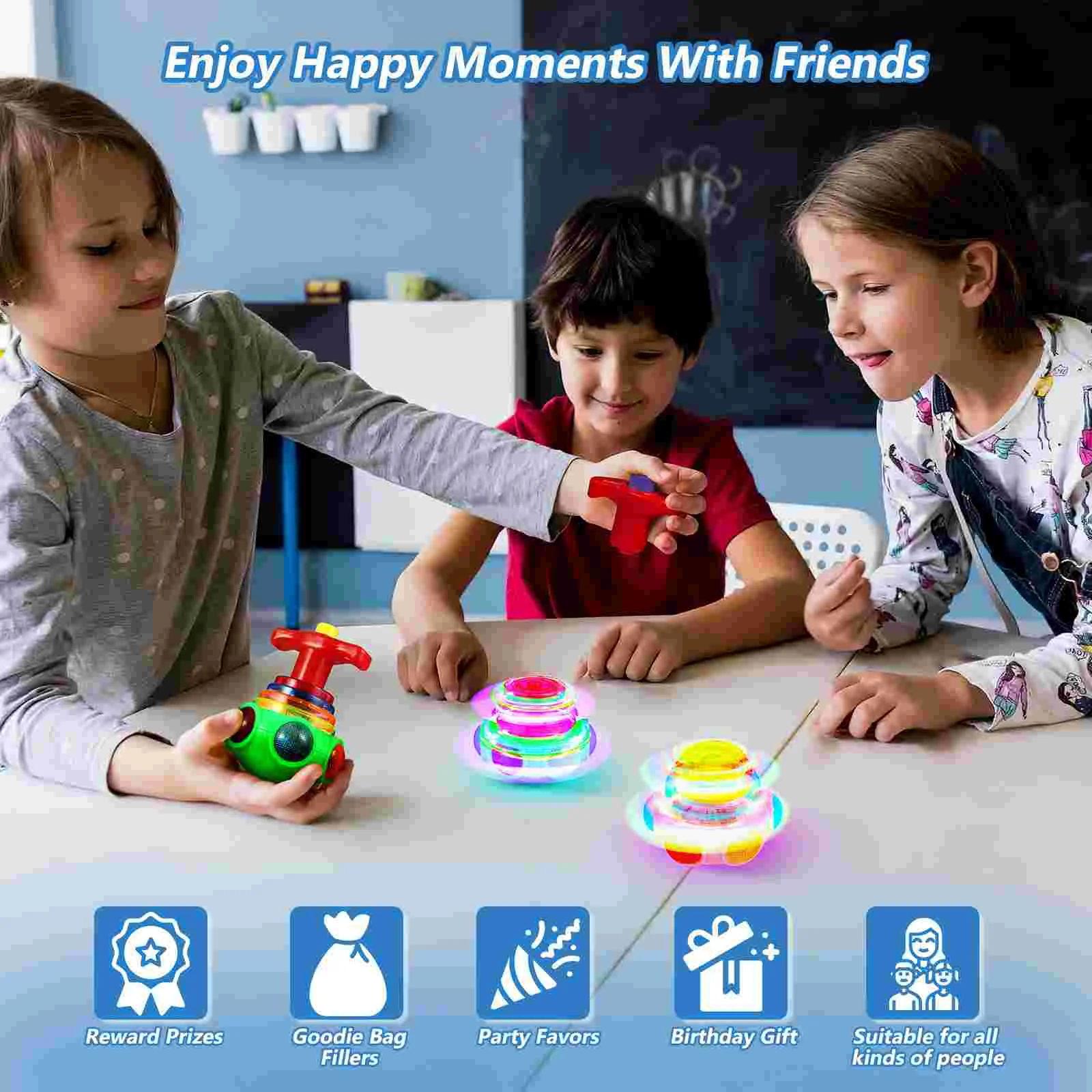 3 шт. светодиодный гироскоп Toycreative детские игрушки музыка вращающийся красочный