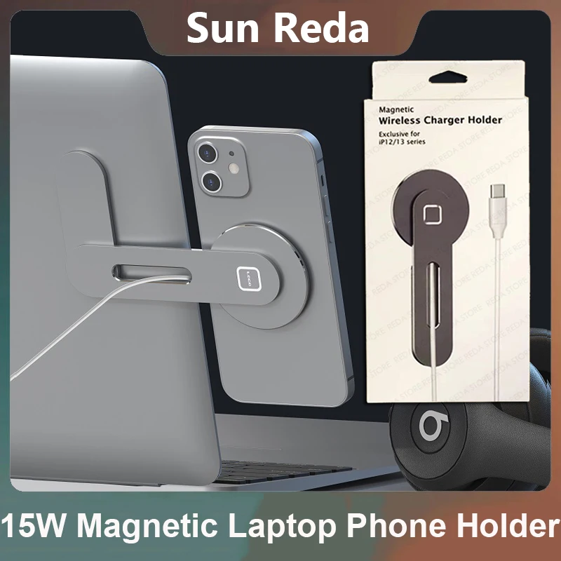 Soporte magnético para teléfono portátil, cargador inalámbrico de 15W para iPhone 13, 12, mini pro max, Macsafe, carga, Notebook, tableta