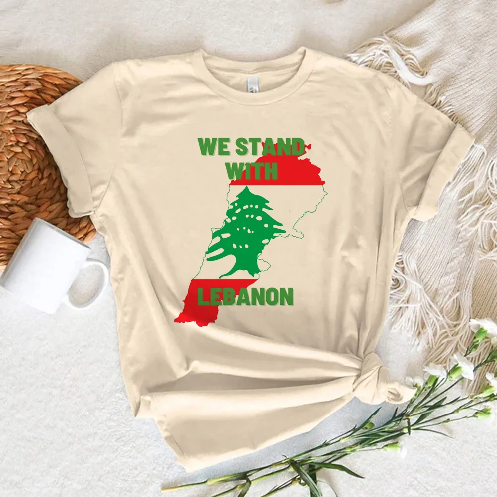 Lebanon t shirt female Gothic Retro Digital harajuku kawaii Comfortable streetwear Punk women anime