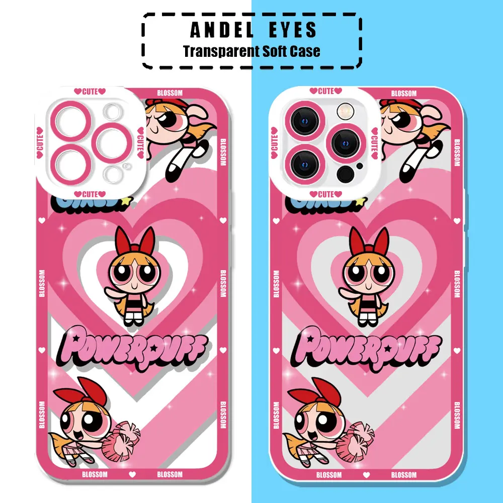 Чехол Anime The P-Powerpuff Girls для Motorola MOTO G73 G72 G71 G60S G53 G52 G32 G30 G22 G9 Edge 40 Pro Plus 5G прозрачный