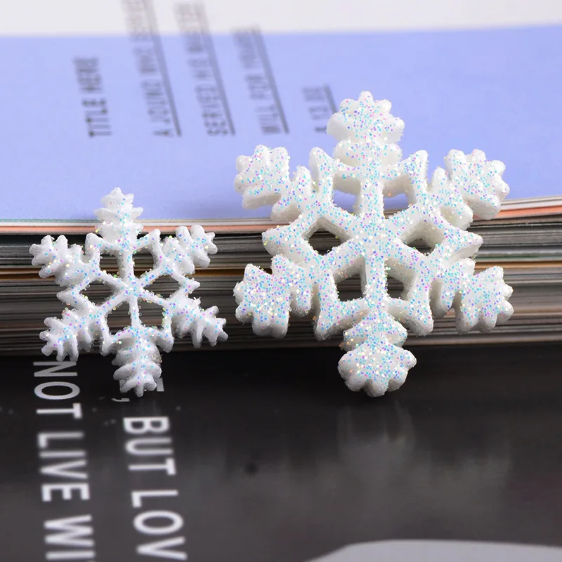 

10pcs Christmas Tree Decorations White Snowflake Ornaments Christmas Party Decoration for Home Artificial snow New Year