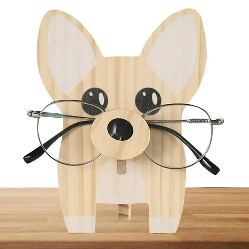 

Cute Animal Glasses Stand Wood Dog Eyeglasses Display Fun Puppy Dog Glasses Holder Stand Animal Eyeglass Retainers For Kids