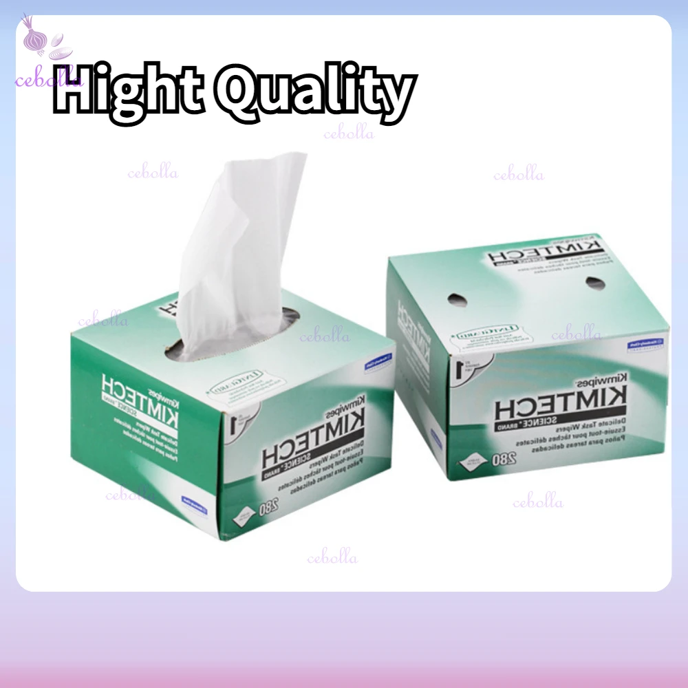 Free Shipping  Kimtech Kimwipes 10pcs 210mmx110mm Delicate Task Wipes 280 Pieces Per Box For Optical Components