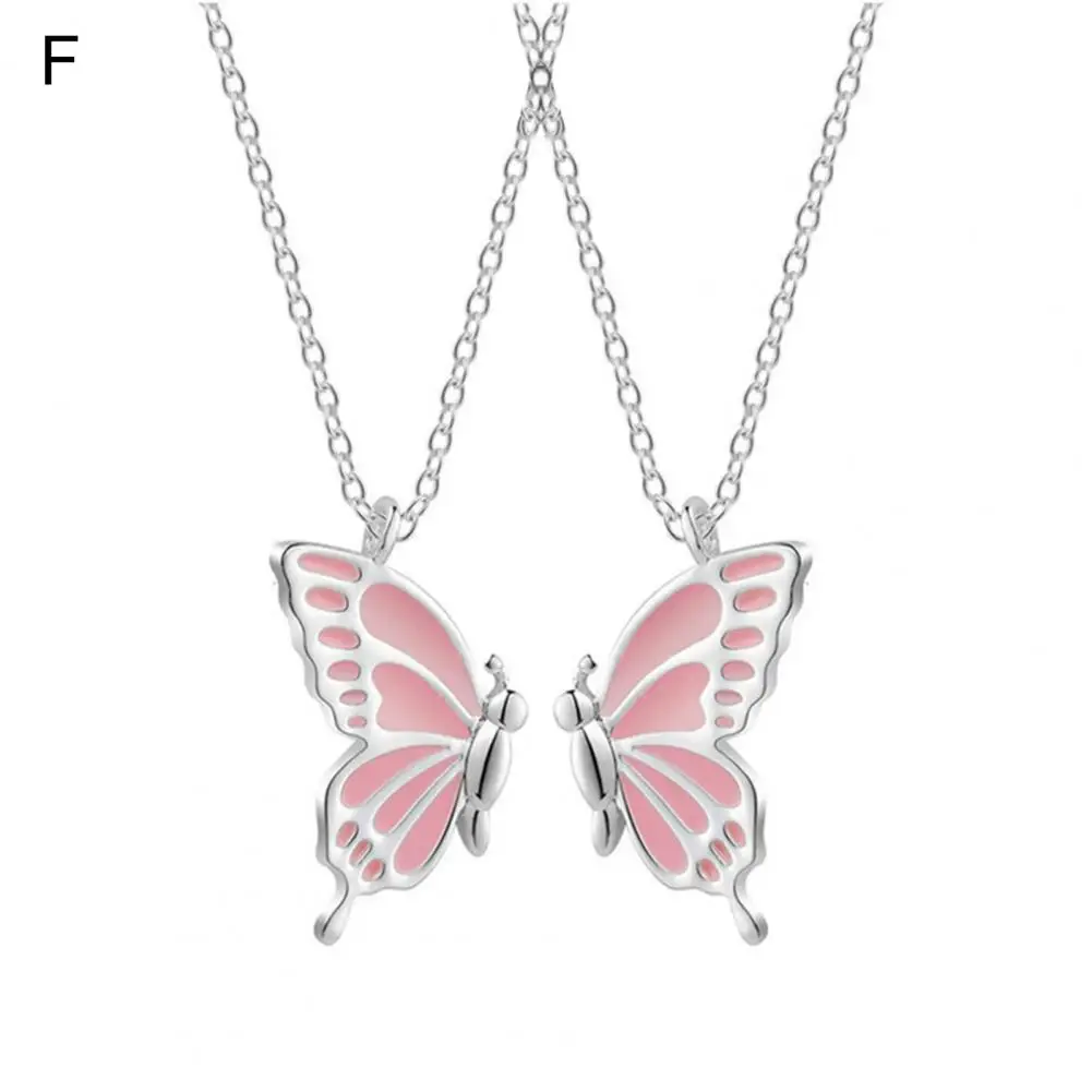 

Beautiful Adjustable Gift Butterfly Pendant Sister Friendship Necklace Best Friend Necklace Friendship Necklace 2Pcs/Set