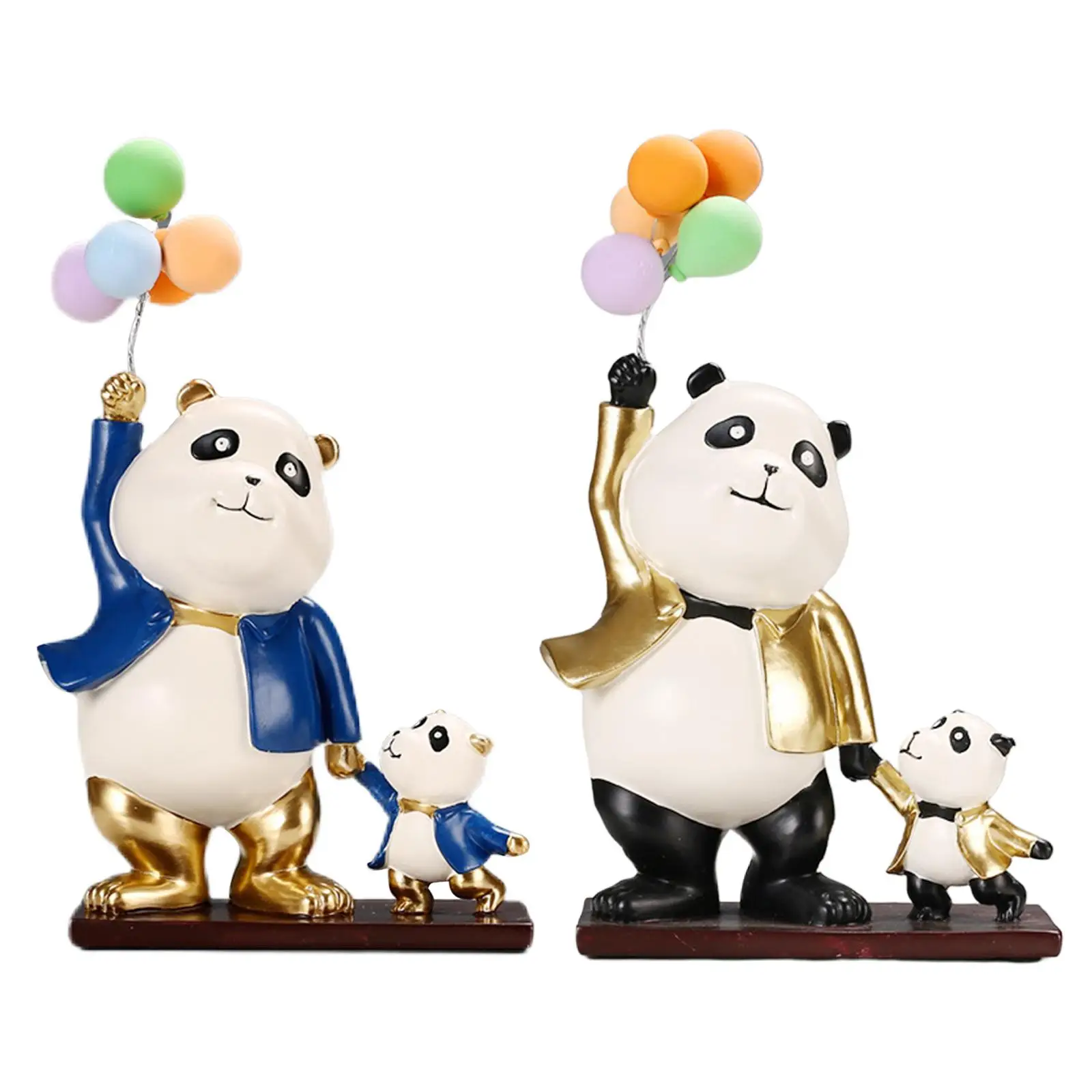 

Parent Child Panda Statue Resin Figurine Sculpture for Living Room Tabletop