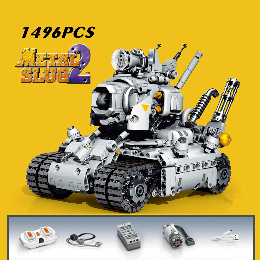

New Technical Classic Game Series Metal Slug Tank Super Vehicle 001 Building Blocks Bricks DIY Model Children Toys for Kids Gift