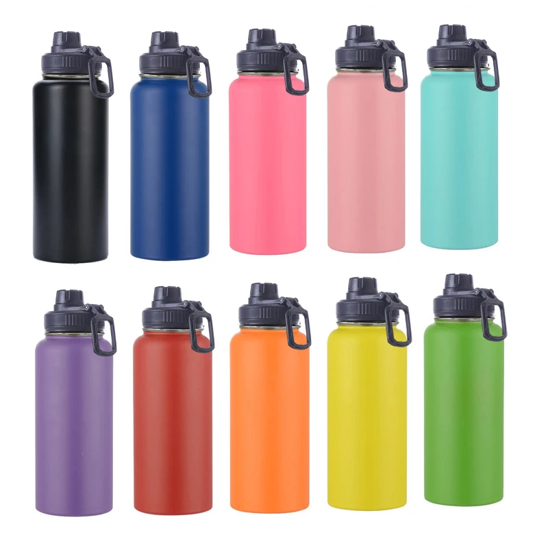 With Straw Lid Vacuum Insulated Flask Thermos For Sports 2l