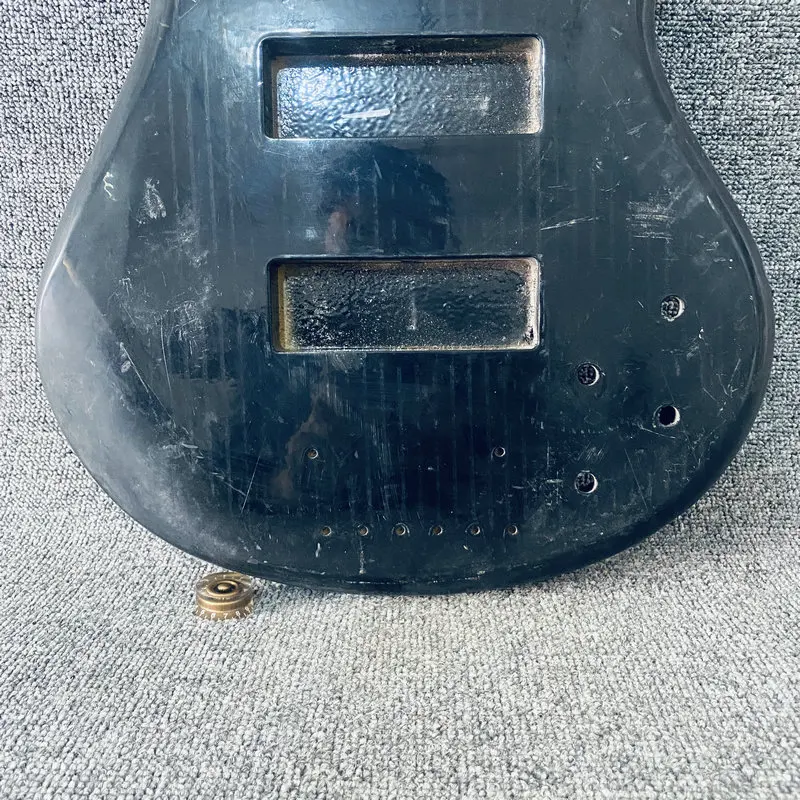 HB823 черный цвет активный электрический бас в массиве древесины с трещинами для