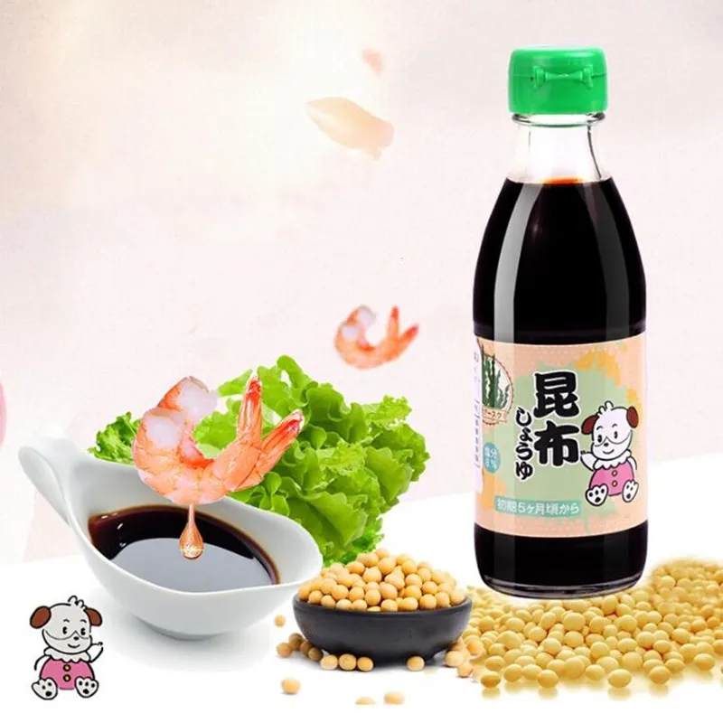 

Японская детская добавка, низкая соль, ламинария, детский соевый соус без приправ, 200 мл