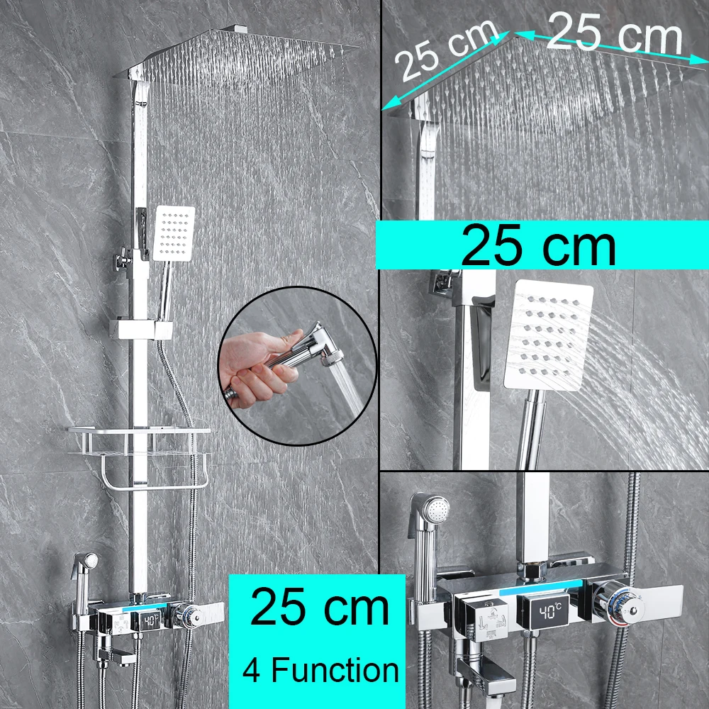 

Термостатический смеситель для душа JIEFADZ с подсветкой