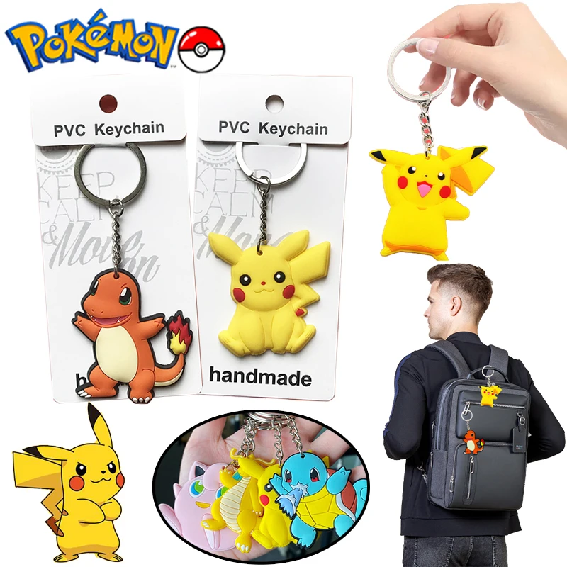 Брелки из ПВХ с изображением покемона Пикачу подвески в виде мультяшного храпа