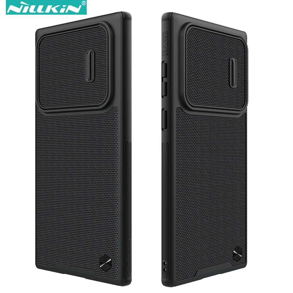 

Nillkin Textured S Case for Samsung Galaxy S22 Ultra 5G, TPU+PC Upgraded Camera Semi-automatic Sliding Cover Design Back Cover
