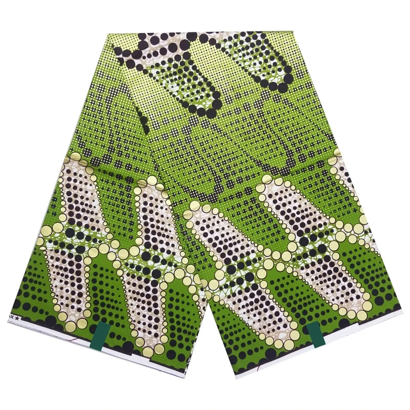 

New African Golden Wax Fabric 100% Cotton Material High Quality Wrap Print Pagne Nigeria Ankara Soft Sewing 6 Yards Dress TG0531