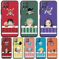 japanese anime one piece phone case for samsung galaxy a10 a20 a30 a2 core a40 a50 s e a60 a70s a70 a80 a90 black luxury back