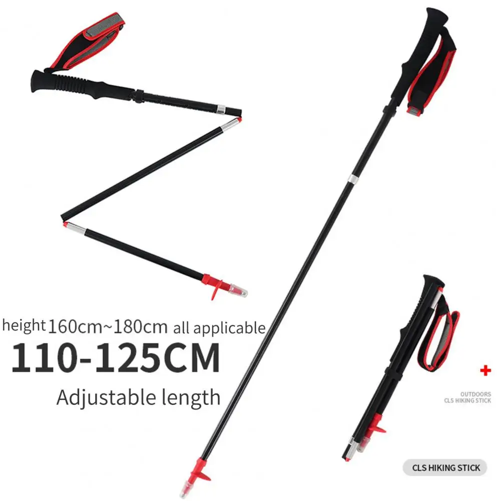 

Trekking Pole 4-sections Foldable Outdoor Aluminum Alloy Ultralight Walking Stick Climbing Hiking Stick Superlightstick