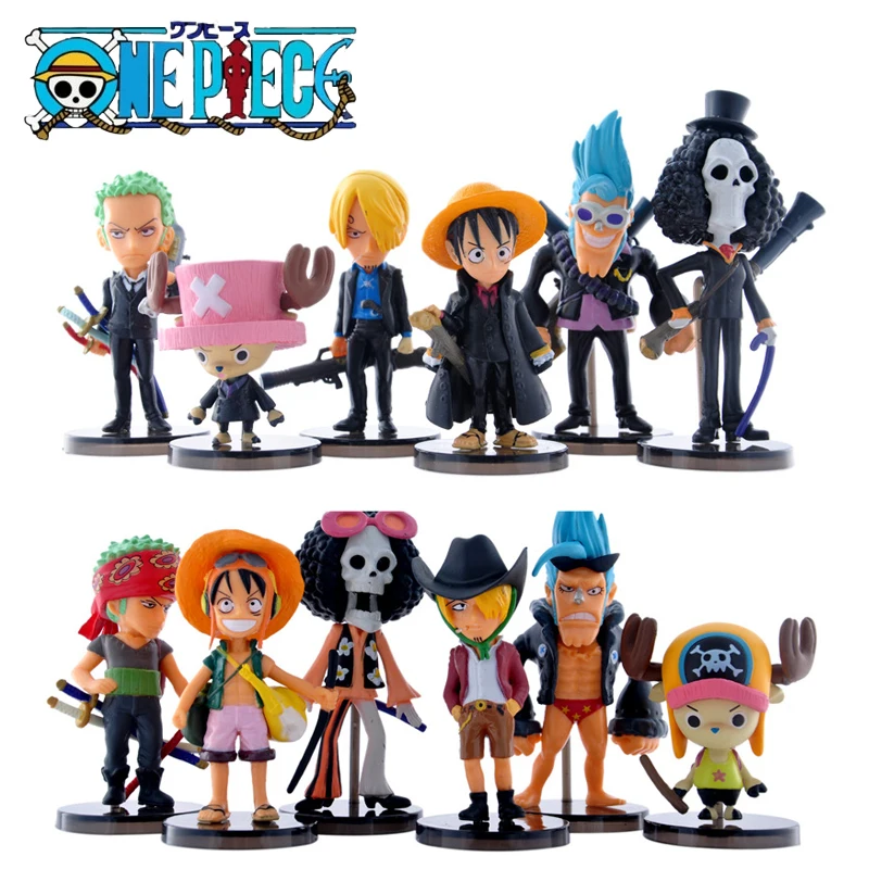 

Фигурка Аниме One Piece, игрушка, Луффи Саурон, фигурка мультяшного персонажа, модель 6 шт./лот, настольные украшения, коллекционные подарки для м...