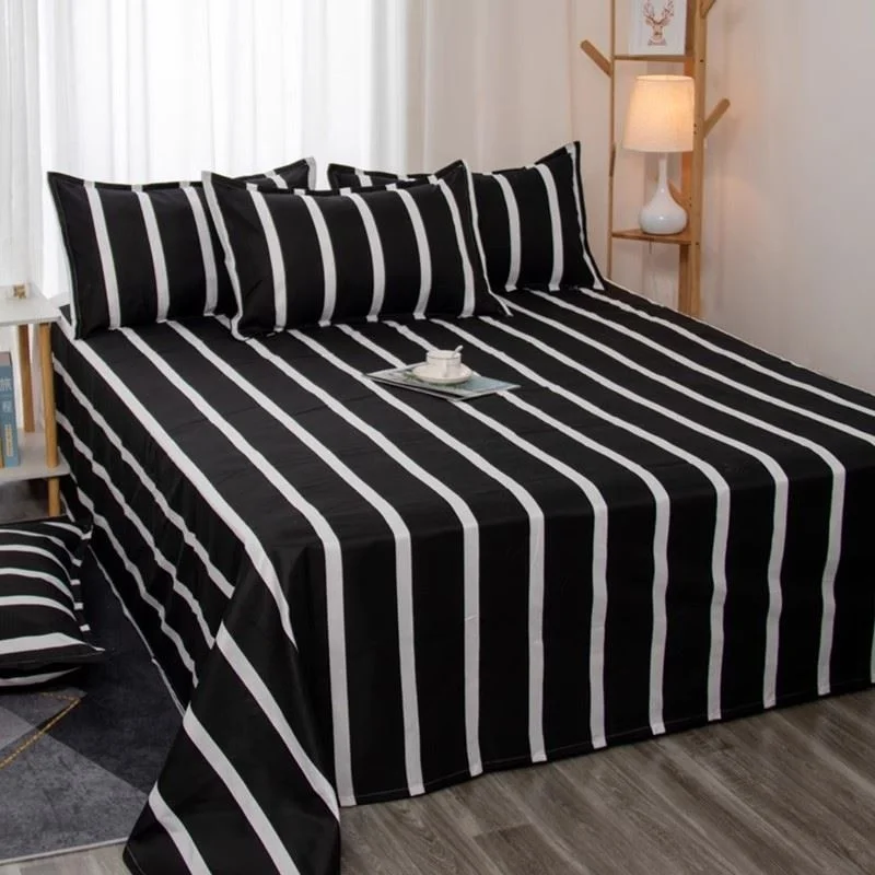 Simple Sanding Bed Sheet Single Piece .2 M .5M Washed Cotton Three-Piece Set .8 Dormitory Four Seasons Un...