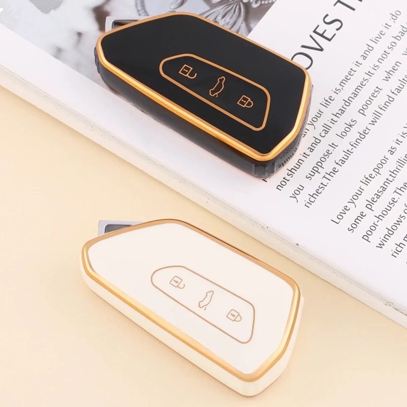 

New Soft TPU Car Key Case Full Cover For VW Volkswagen Golf 8 Mk8 Skoda Octavia A8 2020 2021 SEAT Leon MK4 VAG Group Accessories