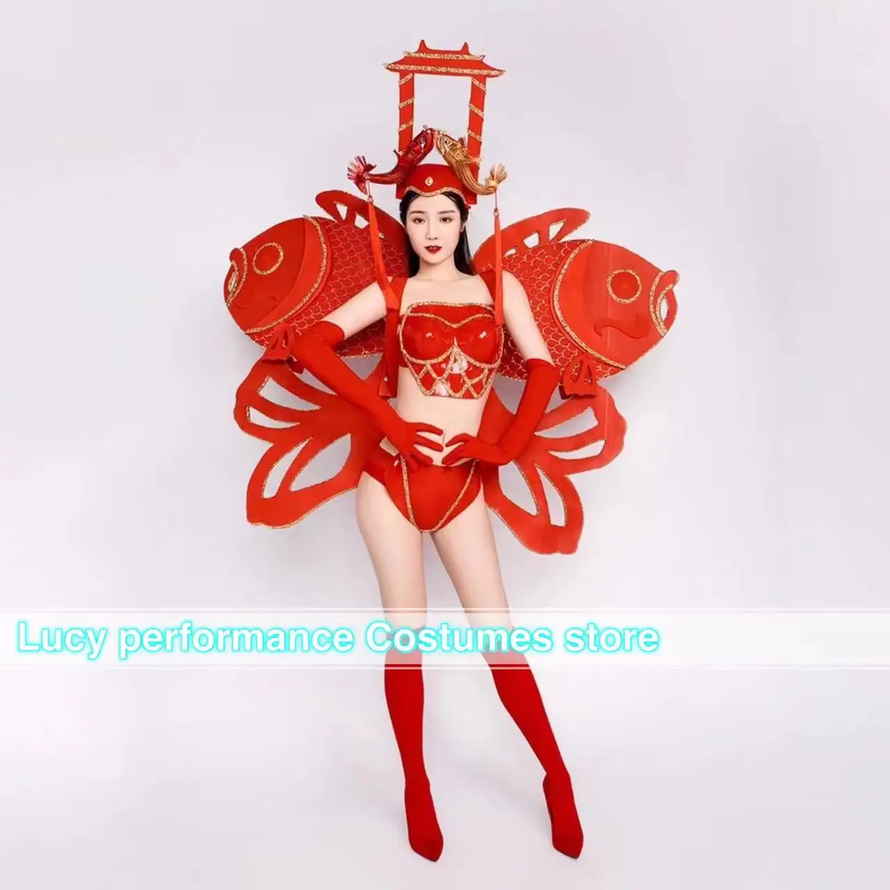 

2023 New style bar gogo female ds performance clothes New style super festive new year sexy suit