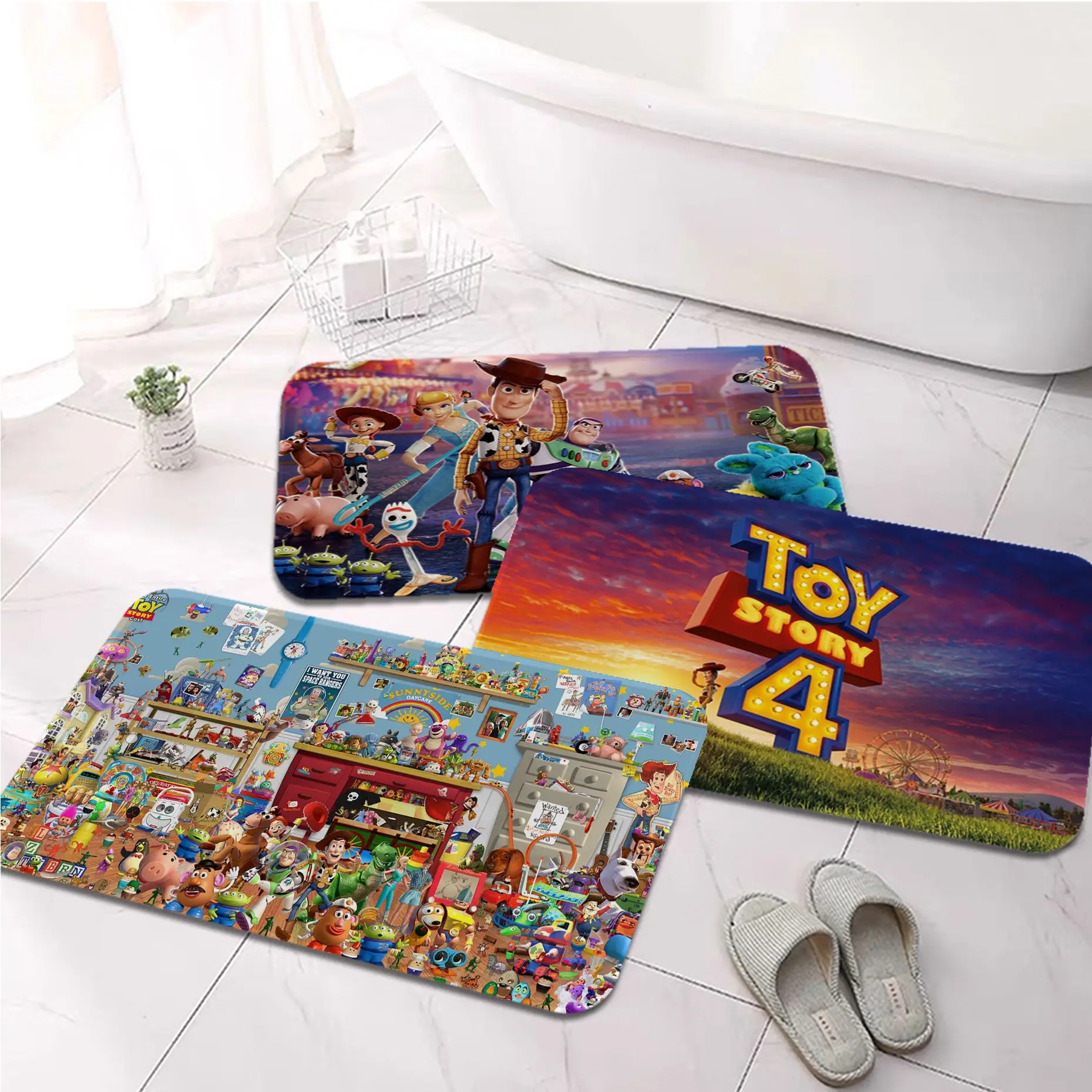 

Disney Toy Story Bath Mat Rectangle Anti-slip Home Soft Badmat Front Door Indoor Outdoor Mat Hotel Decor Mat