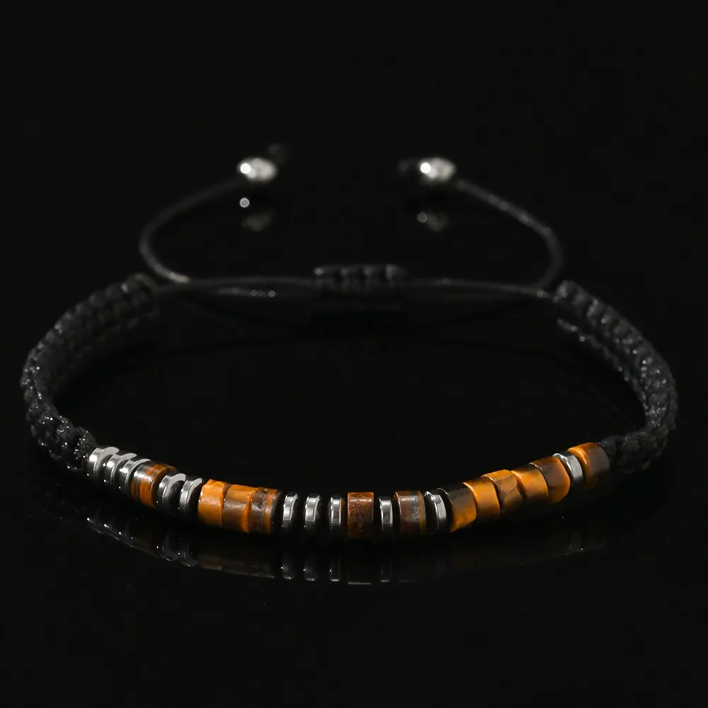 Браслет нового дизайна с кодом Морзе браслет тигровым глазом регулируемый