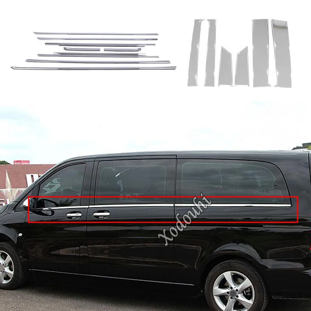 

Крышка столба окна автомобиля для Benz Vito W447 2016 2017 2018 2019 2020 2021 2022 декоративная отделка рамка внешние аксессуары