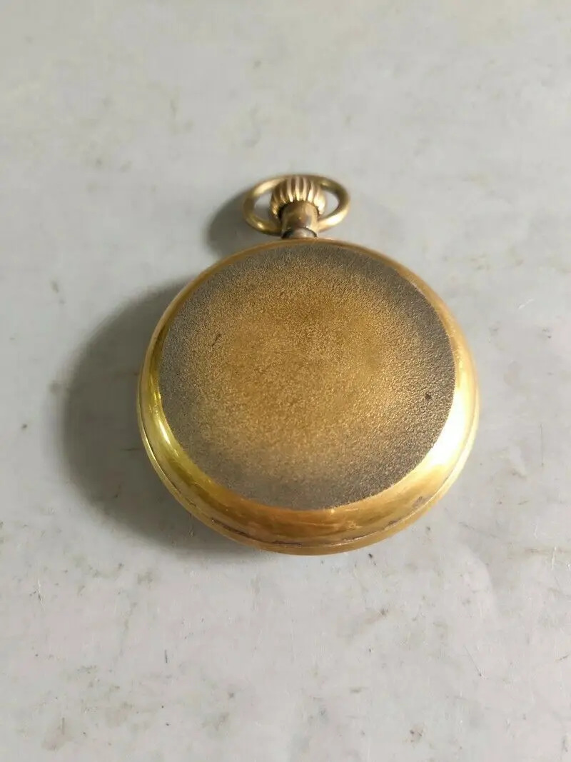 Старые китайские медные механические часы ручной работы Yin and yang карманные 82061 -