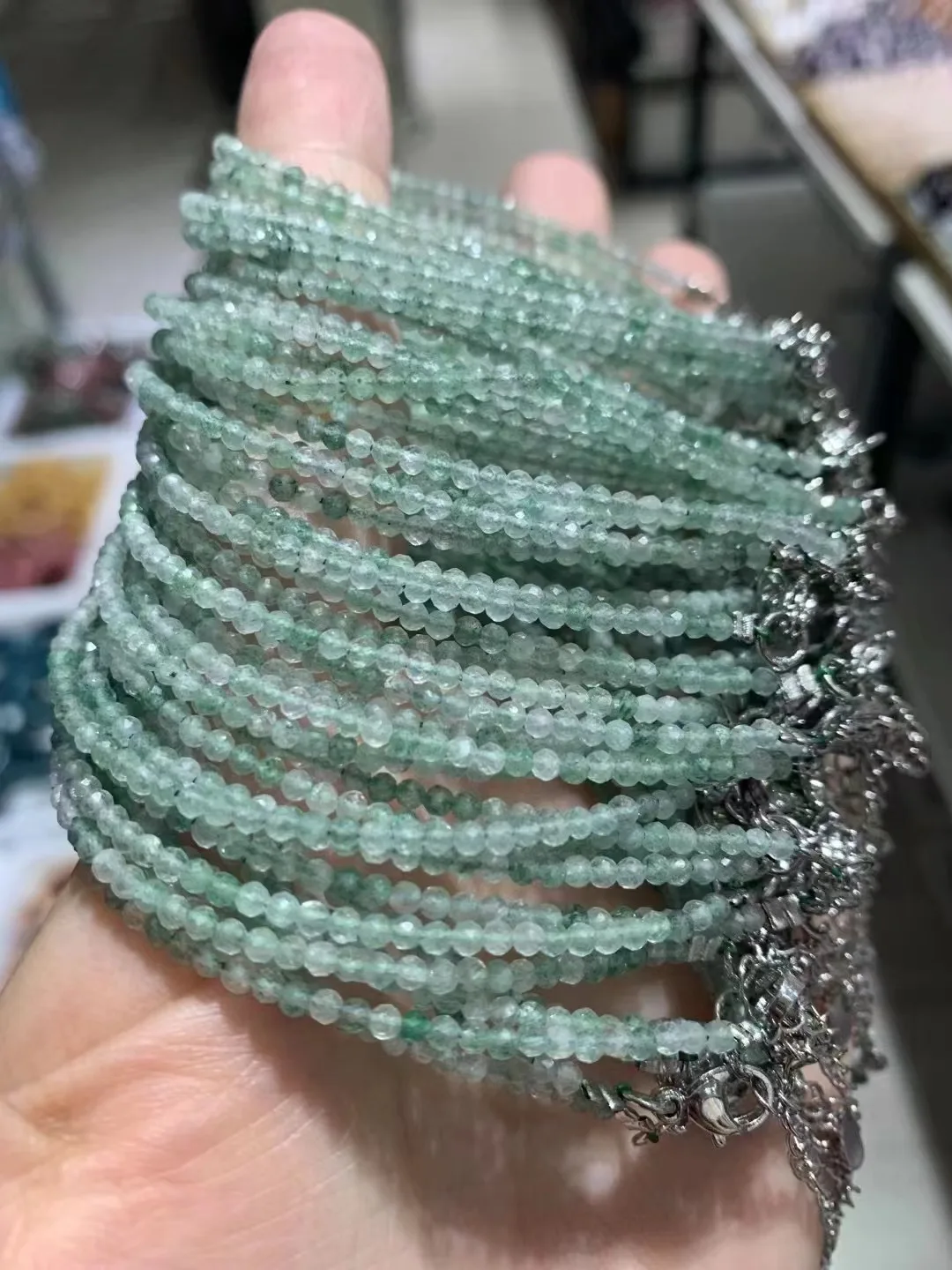 Браслет Unit One горячая распродажа натуральный зеленый исцеляющий граненый