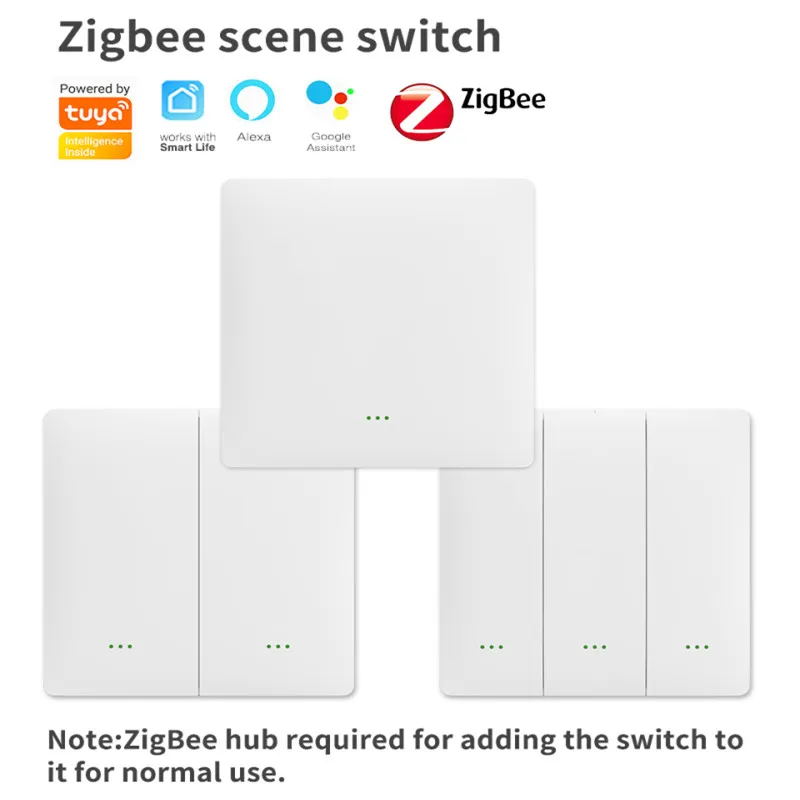

CoRui Graffiti Zigbee Scene Switch 1 2 3 Gang Wiring Free Pasting Smart Home Remote Control Scene Smart Switch For Wall Light