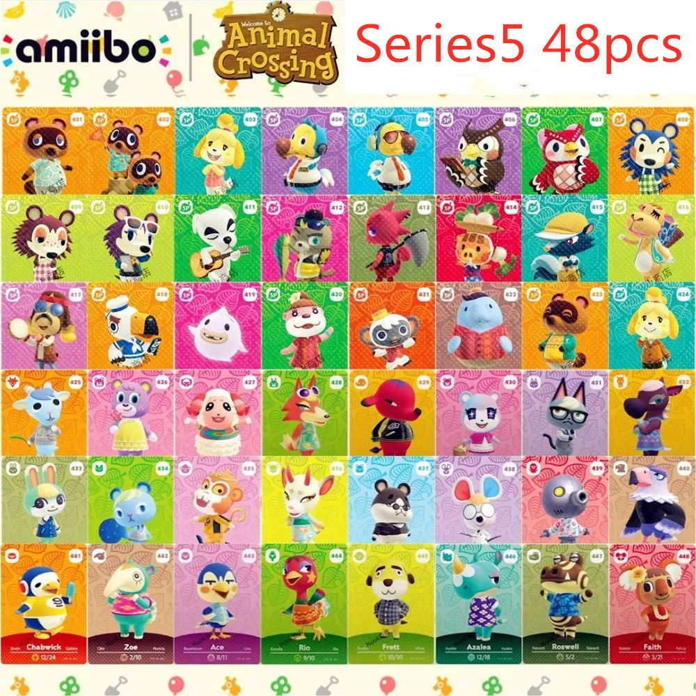 Игровые карты Sasha Lone Amibo Series 5 совместимые с пересекающимися животными аксессуары