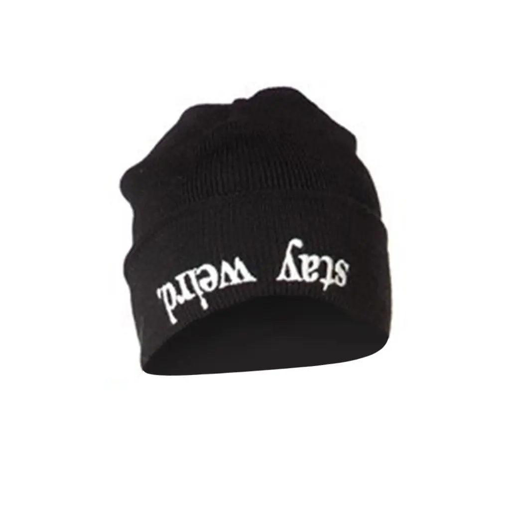 

Stay Weird Pattern Hip Hop Men and Women Warm Knitting Wool Cap Autumn Winter