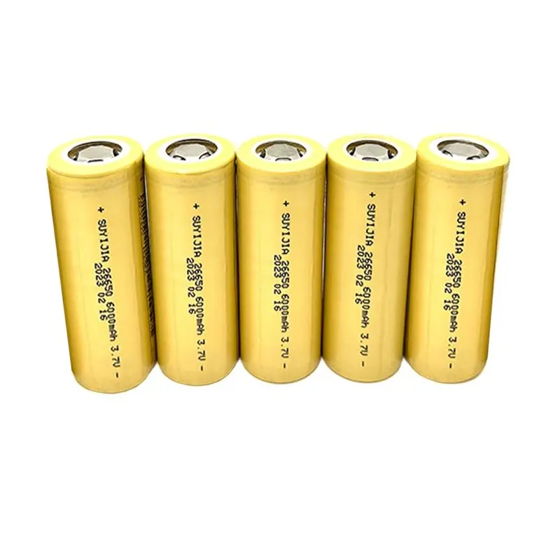 

3.7V 26650 Battery 6000mah Lithium Li-ion Rechargeable Power Tools Batteries for LED Flashlight Torch Electric Toys Small Fan