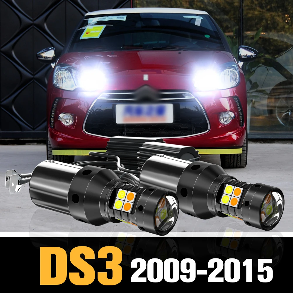

2pcs Canbus LED Dual Mode Turn Signal+Daytime Running Light DRL Accessories For Citroen DS3 2009-2015 2010 2011 2012 2013 2014