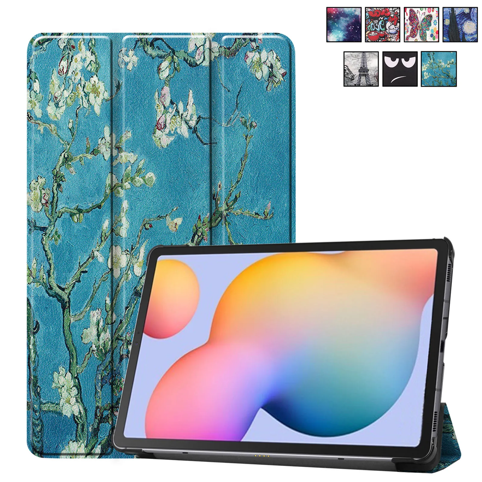

Кожаный чехол для Samsung Galaxy S8 SM-X700 A8 SM-X200 S7 FE SM-T730 A7 Tablet Smart Cover Tri-fold Hard Shell Auto Wake Sleep