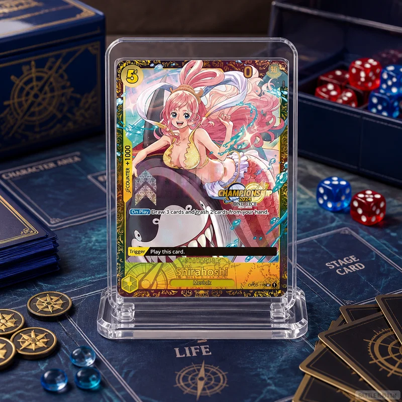 Фото Коллекционные карты Shirahoshi OP03-116 DIY OPCG: Классическая аниме-игра, самодельные одиночные карты, подарок-игрушка, набор из 5 или 10 штук №1