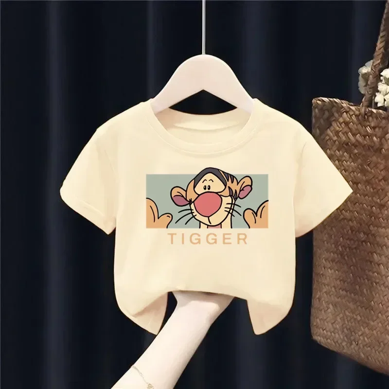 Хлопковая Футболка Для Детей С Короткими Рукавами Топ Унисекс Мультяшным