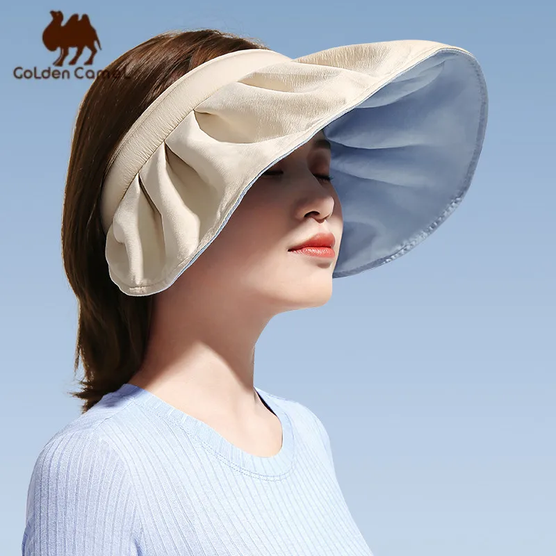 

GOLDEN CAMEL Hats Sun Protection Shell Hat Summer Thin Empty Top Cycling Sports Headband Sunshade Anti-ultraviolet Hiking Cap