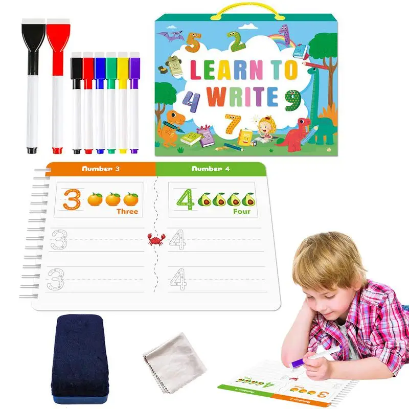 

Учебник для практики рукописного письма для малышей Дошкольная обучающая активность Монтессори Игрушки для раннего развития ABC номера цве...