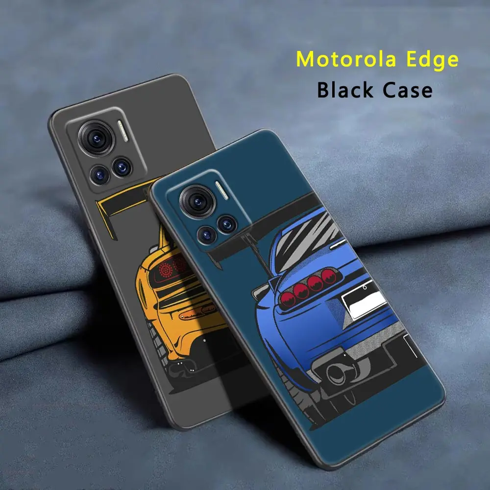 

Cartoon JDM Sports Car Case For Motorola Moto Edge 20 40 30 Pro Ultra Neo Lite One Fusion Plus G Stylus 2021 Hyper Phone Covers