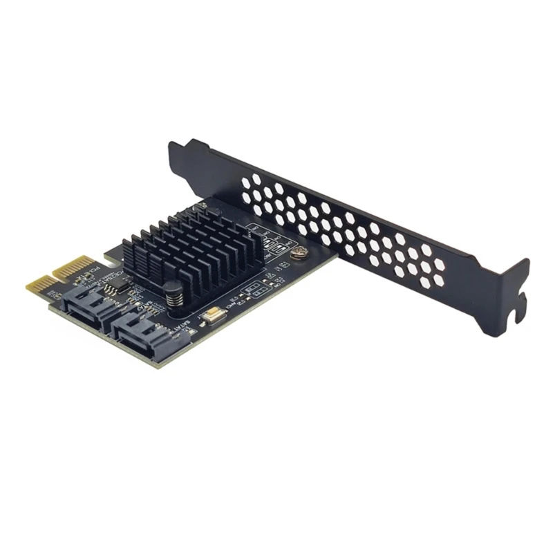 

PCIExpress Desktop Adapter Card PCIE 1X to SATA3.0 2 Port Extender Card